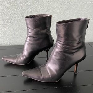 Jimmy Choo Black Leather Ankle Bootie